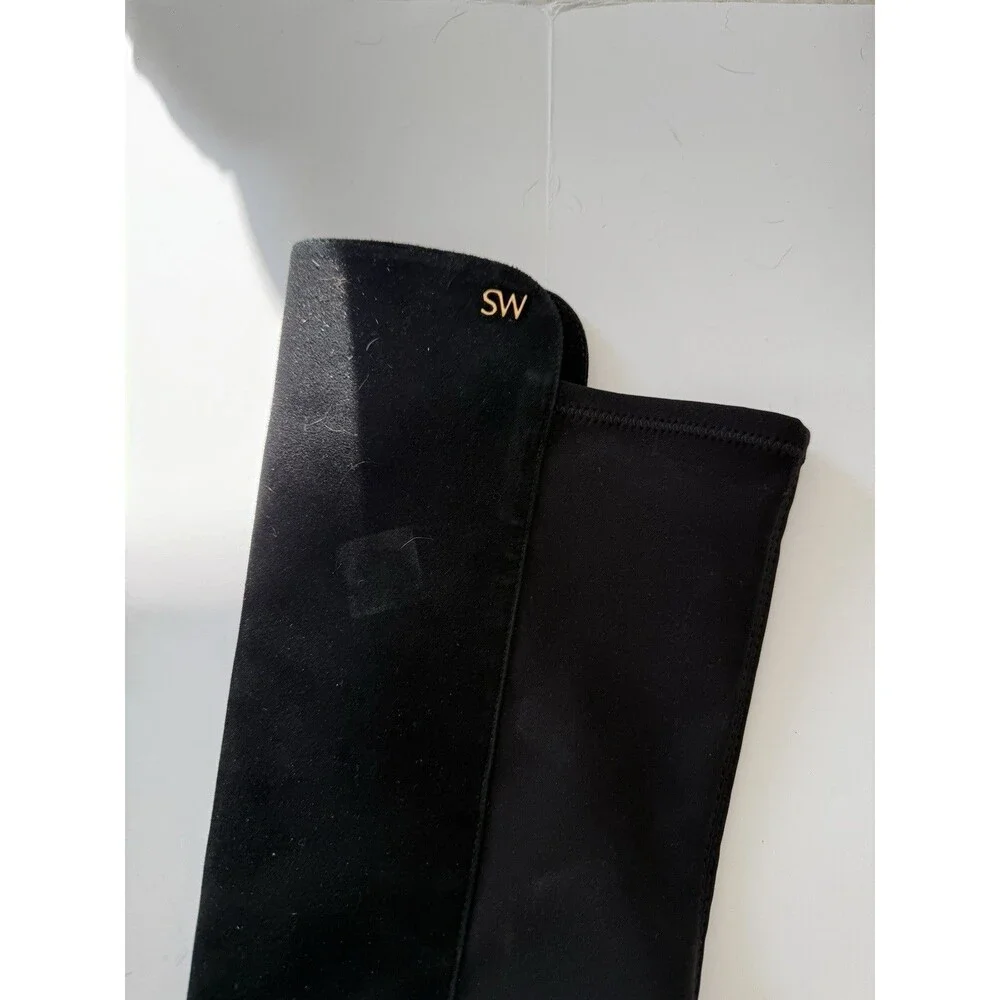 Stuart Weitzman Keelan Suede Knee-High Boots 5050 Black Size 8.5 S5448